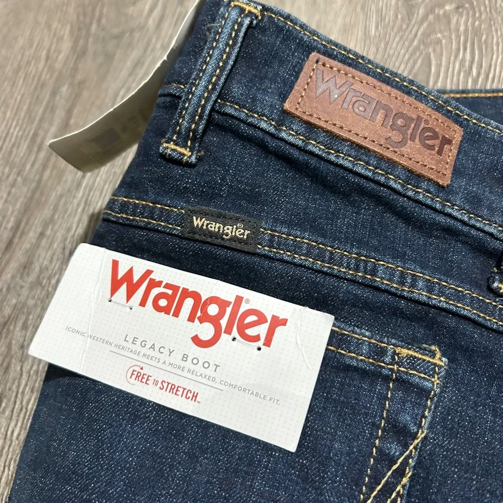 Wrangler Slim Boot 77 Jeans 40x30 Dark Wash Legacy Bootcut Stretch New with Tags